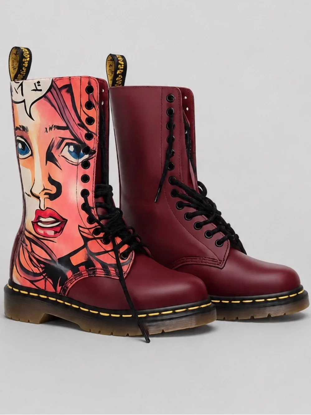 Dr. Martens 1914 Manga Roy Lichtenstein Made In England Women’s size 9 NEW! RARE - Picture 2 of 12